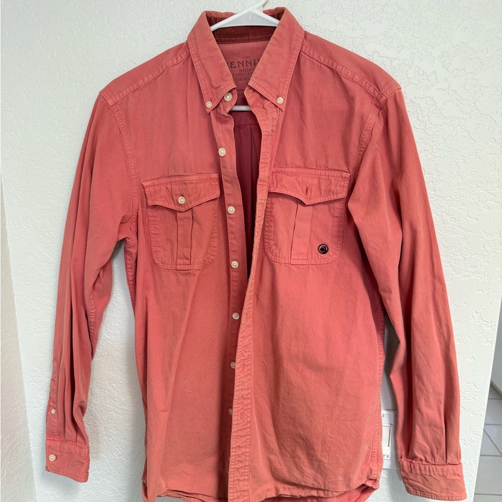 Southern Proper Henning Button-Up Shirt in Coral